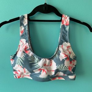 Hawaiian print bikini top